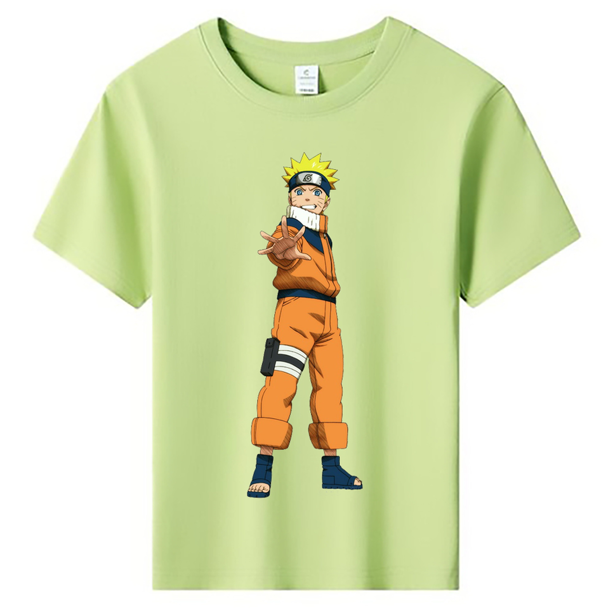 （画像用） NARUTO -ナルト- うずまき ナルト Uzumaki Naruto 綿100％キッズTシャツ（フロントプリント）